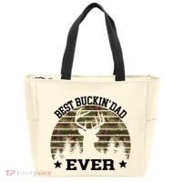Best Buckin Dad Ever Deer Hunting Fathers Day Manley Tote Bag thumb 0