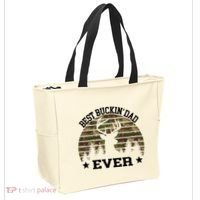 Best Buckin Dad Ever Deer Hunting Fathers Day Manley Tote Bag thumb 2