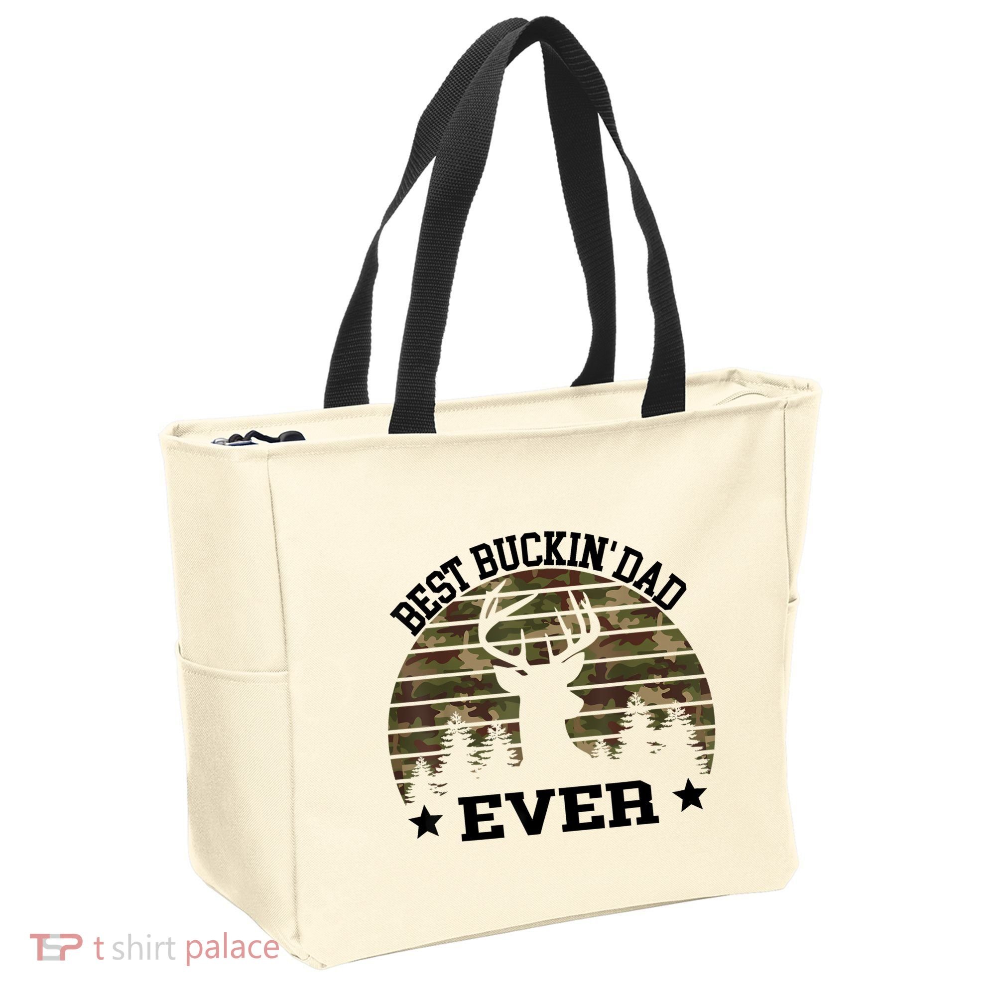Best Buckin Dad Ever Deer Hunting Fathers Day Manley Tote Bag