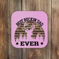 Best Buckin Dad Ever Deer Hunting Fathers Day Manley Coaster thumb 0