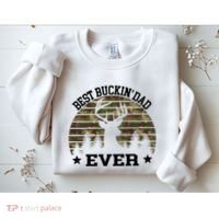 Best Buckin Dad Ever Deer Hunting Fathers Day Manley Sweatshirt thumb 2