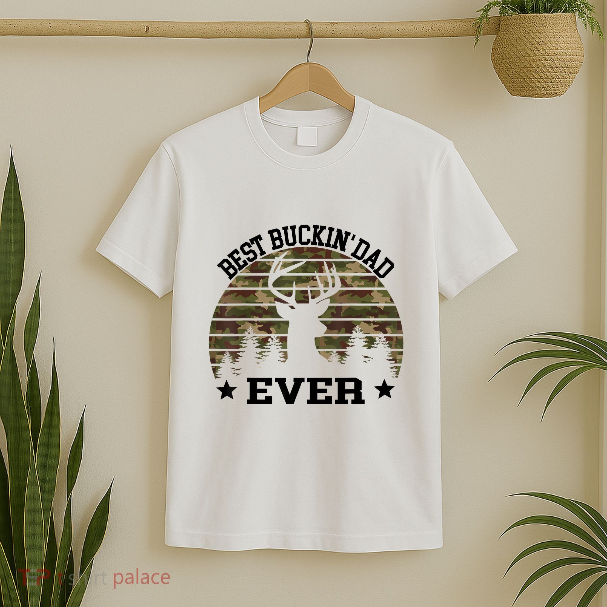 Best Buckin Dad Ever Deer Hunting Fathers Day Manley T-Shirt