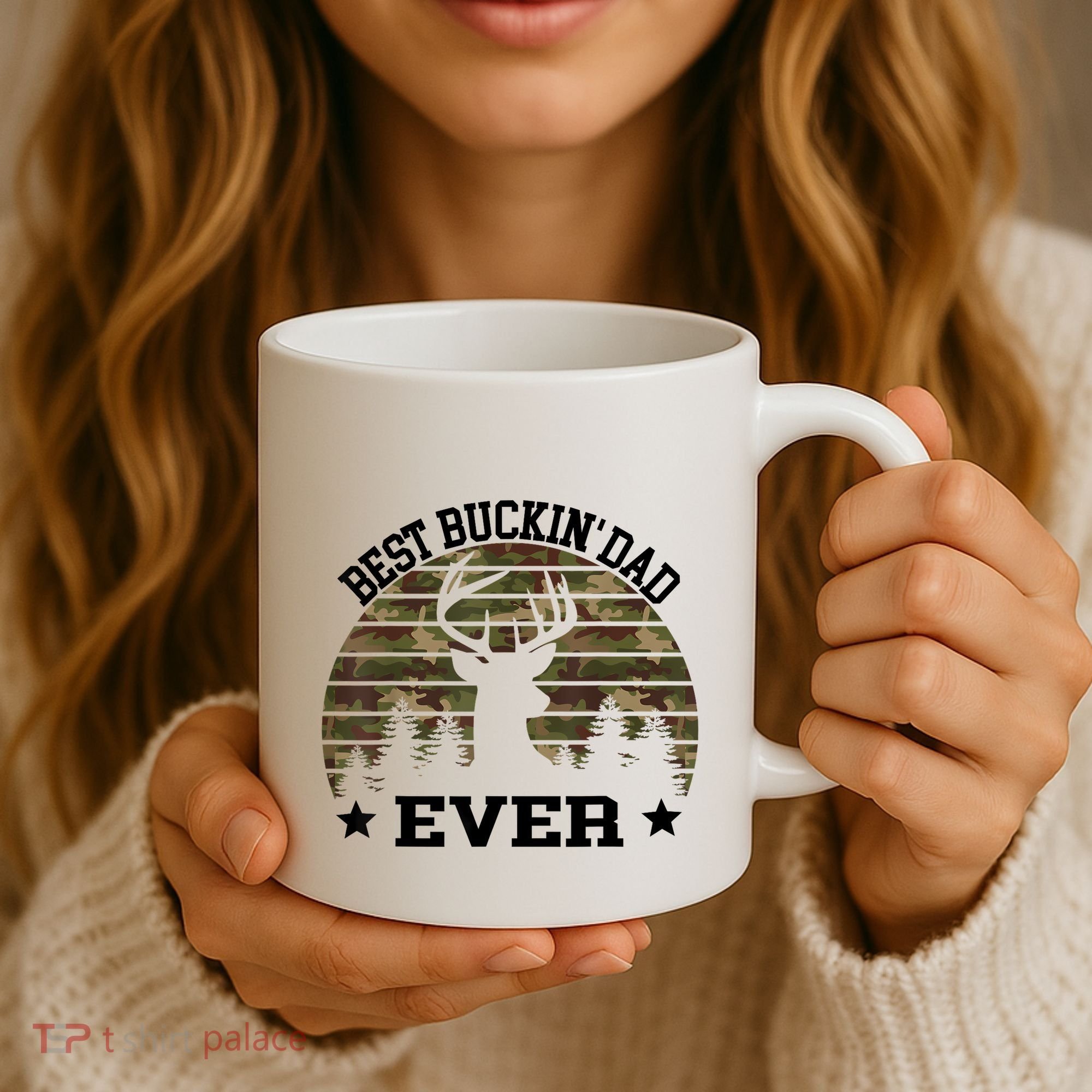 Best Buckin Dad Ever Deer Hunting Fathers Day Manley Coffee Mug