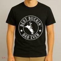 Best Buckin Dad Ever Cowboy Bull Riding Rodeo T-Shirt thumb 3