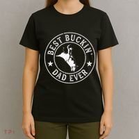 Best Buckin Dad Ever Cowboy Bull Riding Rodeo T-Shirt thumb 4