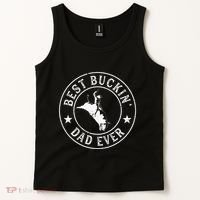 Best Buckin Dad Ever Cowboy Bull Riding Rodeo Tank Top thumb 2