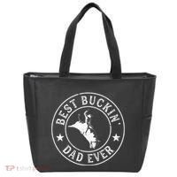 Best Buckin Dad Ever Cowboy Bull Riding Rodeo Tote Bag thumb 0