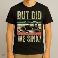 Boating But Did We Sink Funny Pontoon Boat Captain T-Shirt thumb 3