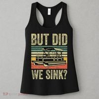 Boating But Did We Sink Funny Pontoon Boat Captain Women's Tank Top thumb 3
