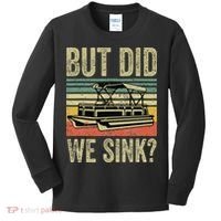 Boating But Did We Sink Funny Pontoon Boat Captain Kids Long Sleeve Shirt thumb 0