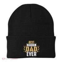 Best Buckin Dad Ever Hunting Hunter Life Adventure Nature Funny Gift Beanie thumb 0