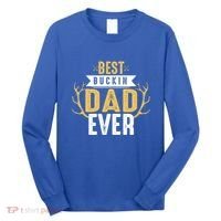 Best Buckin Dad Ever Hunting Hunter Life Adventure Nature Funny Gift Long Sleeve Shirt thumb 0