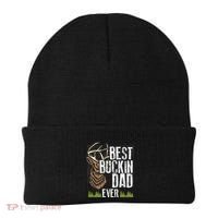 Best Buckin Dad Ever Deer Hunting Bucking Father Gift Beanie thumb 0