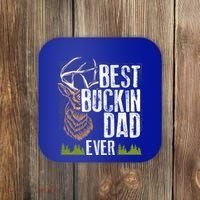 Best Buckin Dad Ever Deer Hunting Bucking Father Gift Coaster thumb 0
