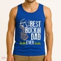 Best Buckin Dad Ever Deer Hunting Bucking Father Gift Tank Top thumb 3