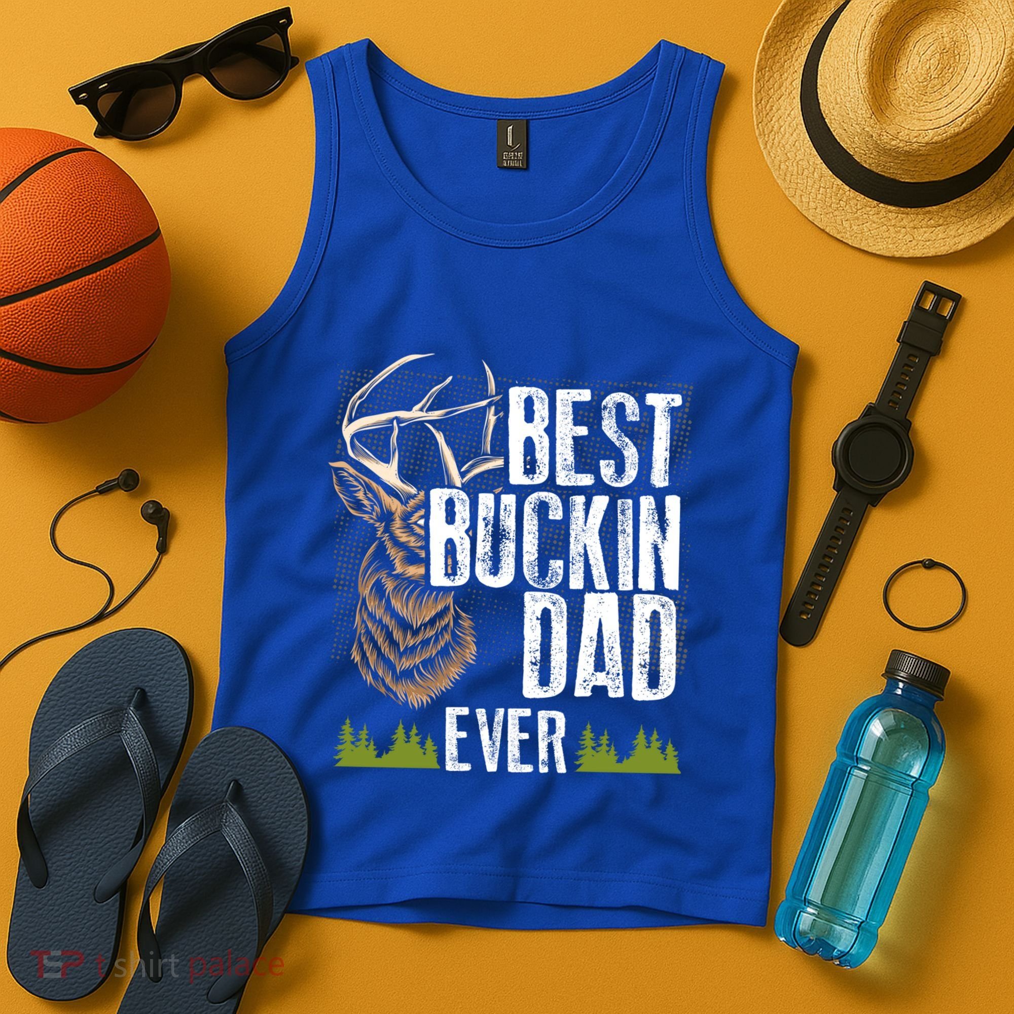 Best Buckin Dad Ever Deer Hunting Bucking Father Gift Tank Top