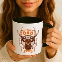 Best Buckin Dad Ever Funny Deer Hunter Buck Hunting Great Gift Coffee Mug thumb 3