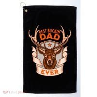 Best Buckin Dad Ever Funny Deer Hunter Buck Hunting Great Gift Golf Towel thumb 0