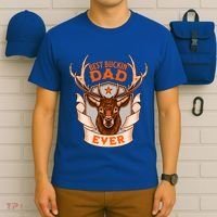 Best Buckin Dad Ever Funny Deer Hunter Buck Hunting Great Gift T-Shirt thumb 6