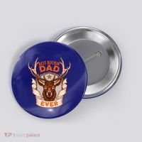 Best Buckin Dad Ever Funny Deer Hunter Buck Hunting Great Gift Button thumb 0
