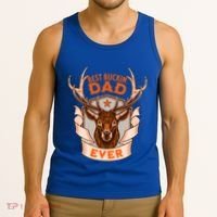 Best Buckin Dad Ever Funny Deer Hunter Buck Hunting Great Gift Tank Top thumb 3