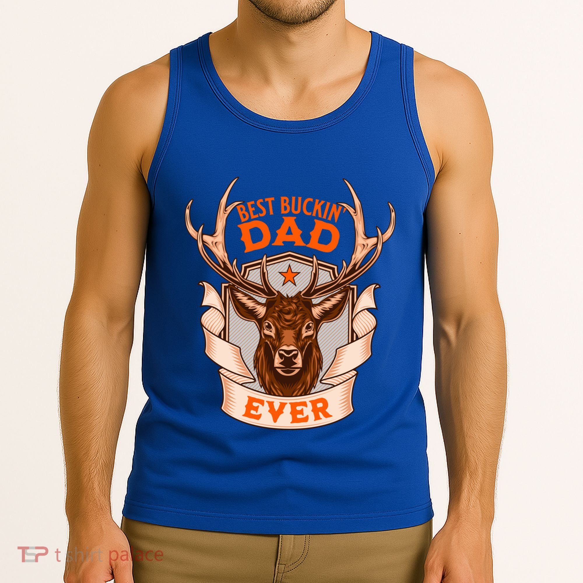 Best Buckin Dad Ever Funny Deer Hunter Buck Hunting Great Gift Tank Top