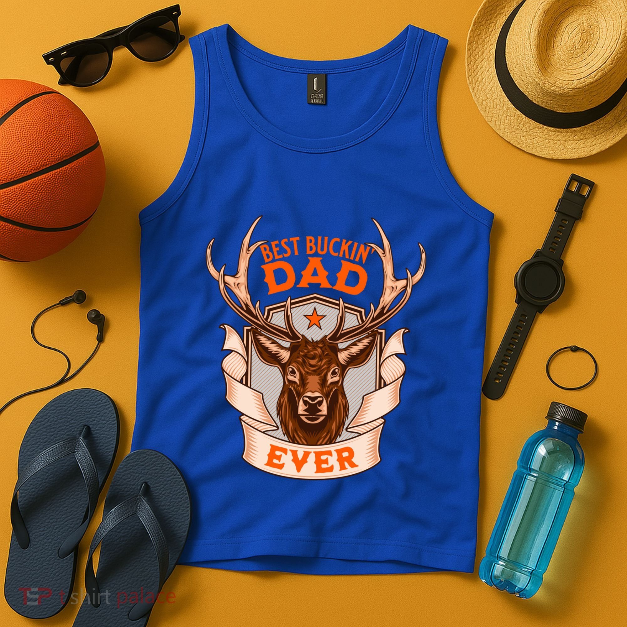 Best Buckin Dad Ever Funny Deer Hunter Buck Hunting Great Gift Tank Top