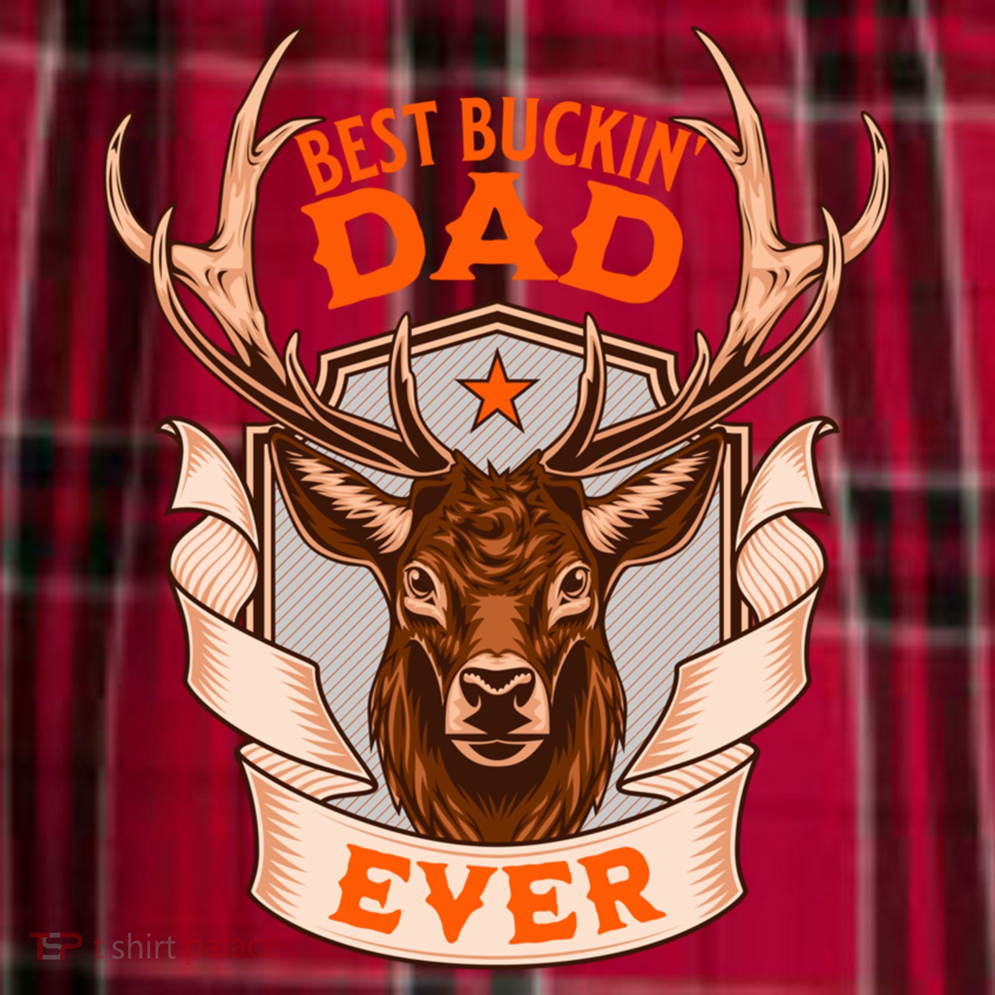 Best Buckin Dad Ever Funny Deer Hunter Buck Hunting Great Gift Men's Flannel Plaid Pajama Pants