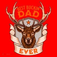 Best Buckin Dad Ever Funny Deer Hunter Buck Hunting Great Gift Santa Hat thumb 1