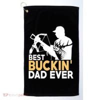 Best Buckin Dad Ever Gift Deer Hunting Funny Hunting Meaningful Gift Golf Towel thumb 0