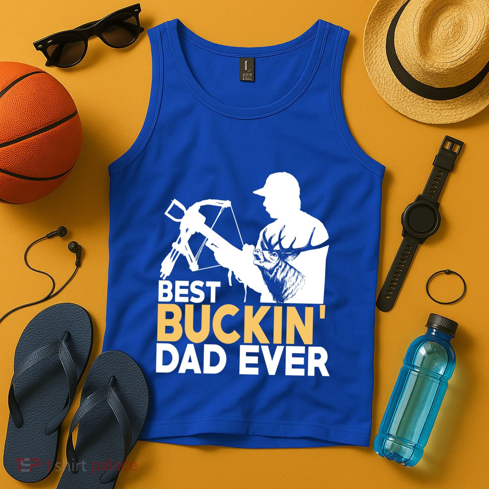 Best Buckin Dad Ever Gift Deer Hunting Funny Hunting Meaningful Gift Tank Top