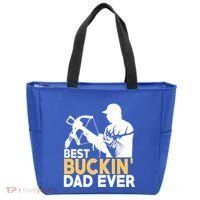 Best Buckin Dad Ever Gift Deer Hunting Funny Hunting Meaningful Gift Tote Bag thumb 0