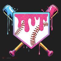 Baseball Base Drip Ice Cream Sports Fan Women's Sweatshirt thumb 2