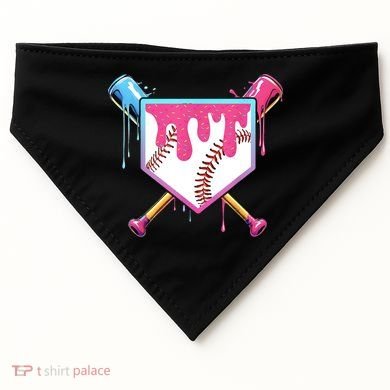 Baseball Base Drip Ice Cream Sports Fan USA-Made Doggie Bandana