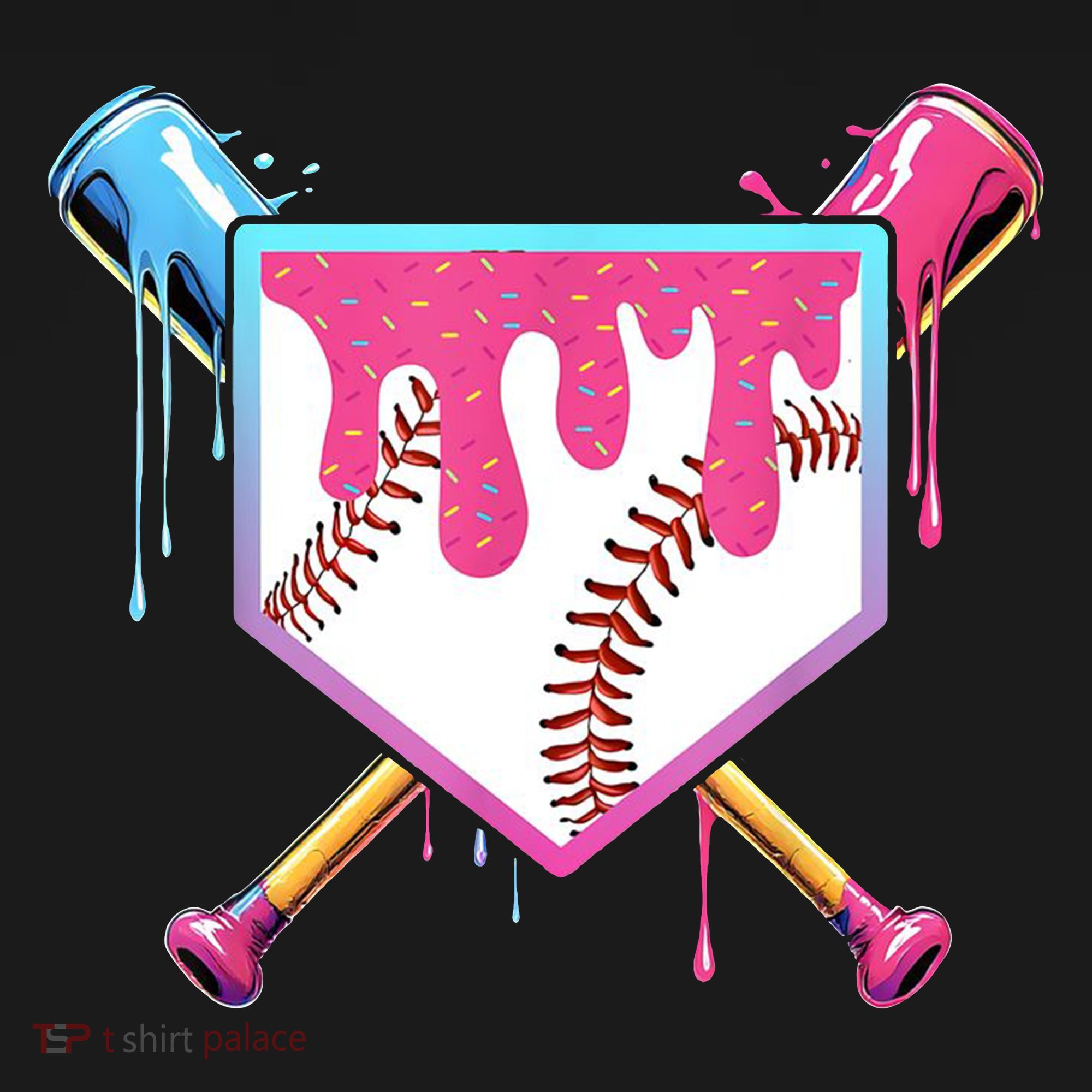 Baseball Base Drip Ice Cream Sports Fan USA-Made Doggie Bandana