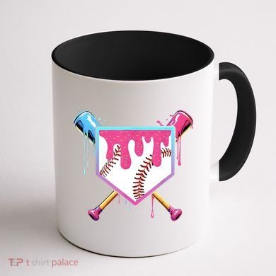Baseball Base Drip Ice Cream Sports Fan Coffee Mug back