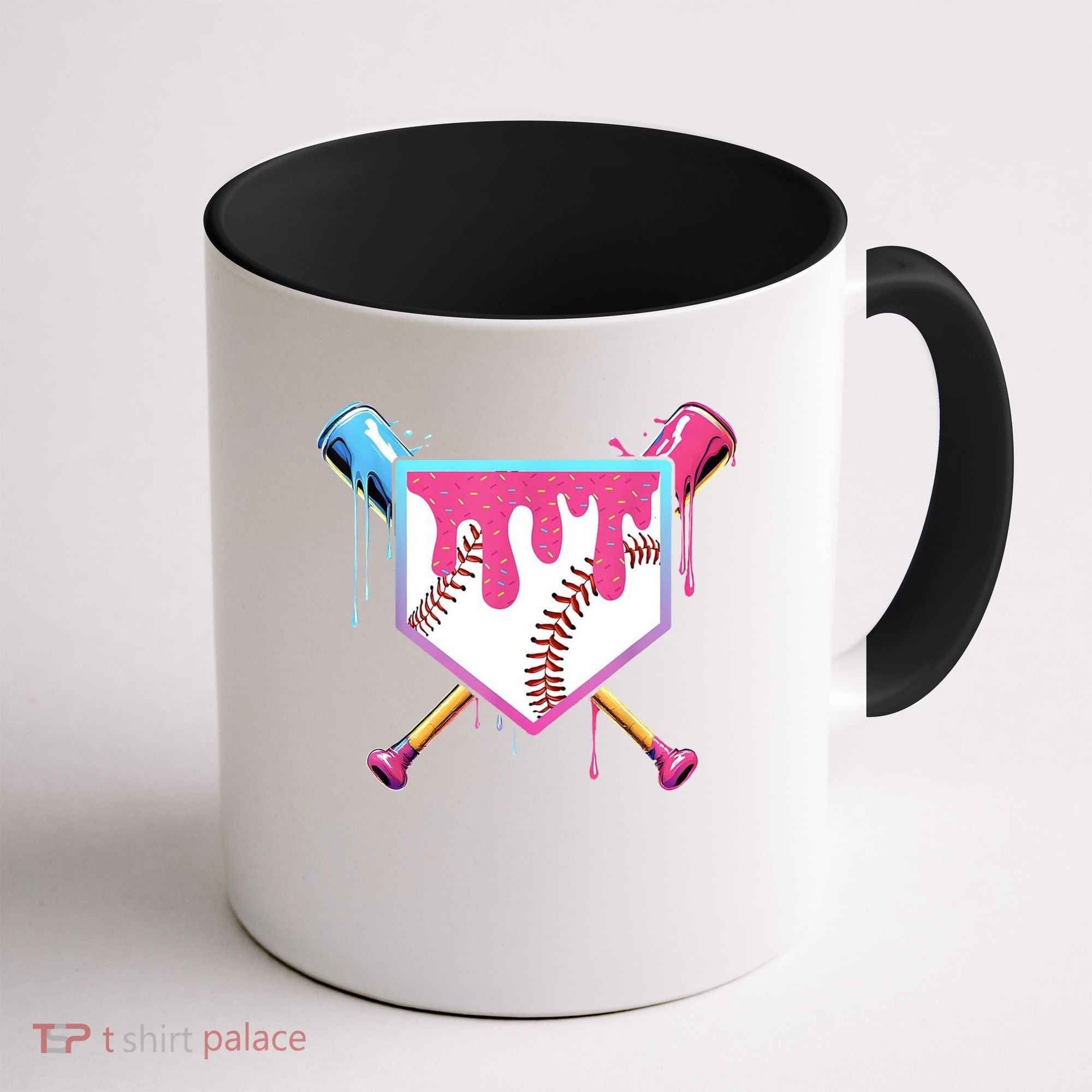 Baseball Base Drip Ice Cream Sports Fan Coffee Mug
