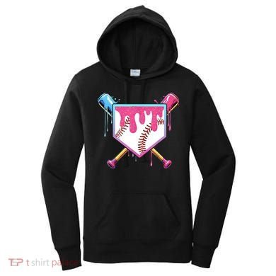 Baseball Base Drip Ice Cream Sports Fan Women's Hoodie