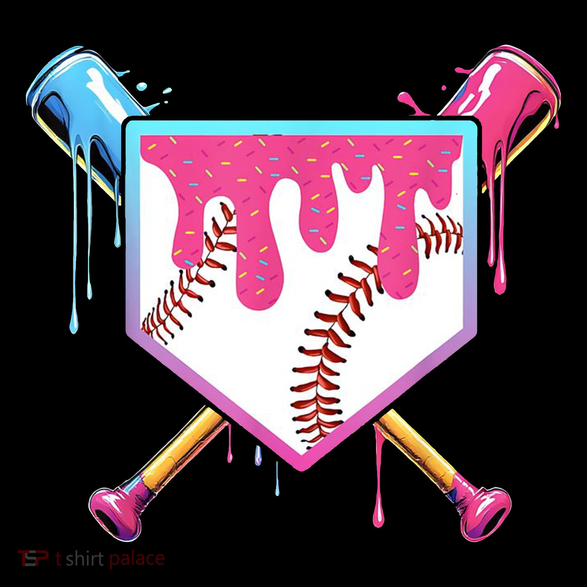 Baseball Base Drip Ice Cream Sports Fan Women's Hoodie