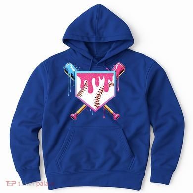 Baseball Base Drip Ice Cream Sports Fan Hoodie