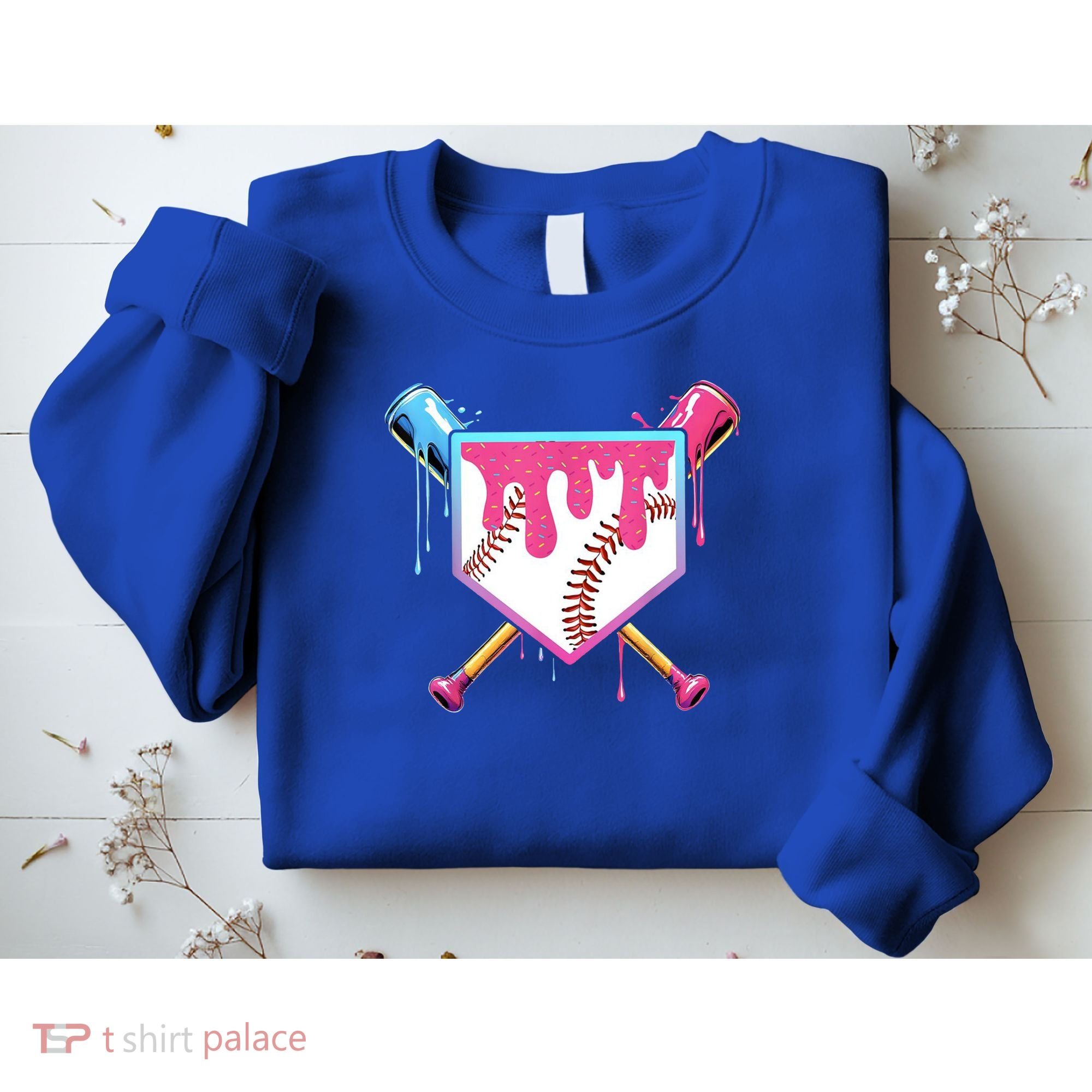 Baseball Base Drip Ice Cream Sports Fan Sweatshirt