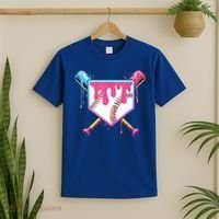 Baseball Base Drip Ice Cream Sports Fan T-Shirt thumb 2
