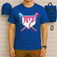 Baseball Base Drip Ice Cream Sports Fan T-Shirt thumb 6