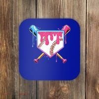 Baseball Base Drip Ice Cream Sports Fan Coaster thumb 0