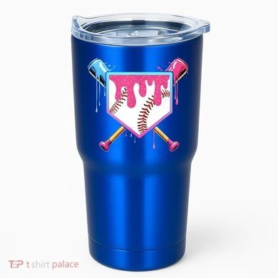 Baseball Base Drip Ice Cream Sports Fan Tumbler
