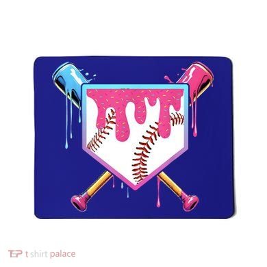 Baseball Base Drip Ice Cream Sports Fan Mousepad