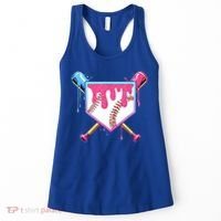 Baseball Base Drip Ice Cream Sports Fan Women's Tank Top thumb 0