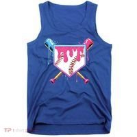 Baseball Base Drip Ice Cream Sports Fan Tank Top thumb 0