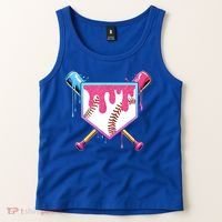 Baseball Base Drip Ice Cream Sports Fan Tank Top thumb 2
