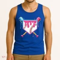 Baseball Base Drip Ice Cream Sports Fan Tank Top thumb 3